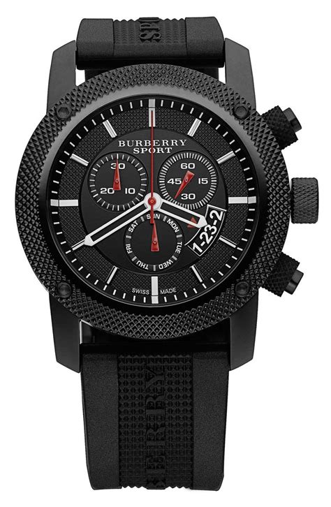 burberry sport chronograph watch red strap|Burberry automatic watches unisex.